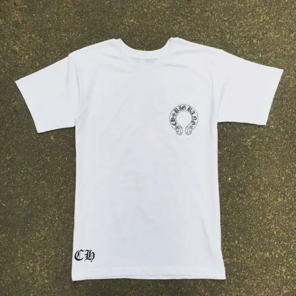 クロムハーツ Tシャツ Chrome Hearts ショートスリーブ Tシャツ ホースシューロゴ 男女兼用