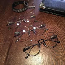 クロムハーツ 眼鏡 Chrome Hearts 2017新作 OVARYEASY メタル フレーム サングラス 丸眼鏡