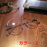 クロムハーツ 眼鏡 Chrome Hearts 2017新作 OVARYEASY メタル フレーム サングラス 丸眼鏡