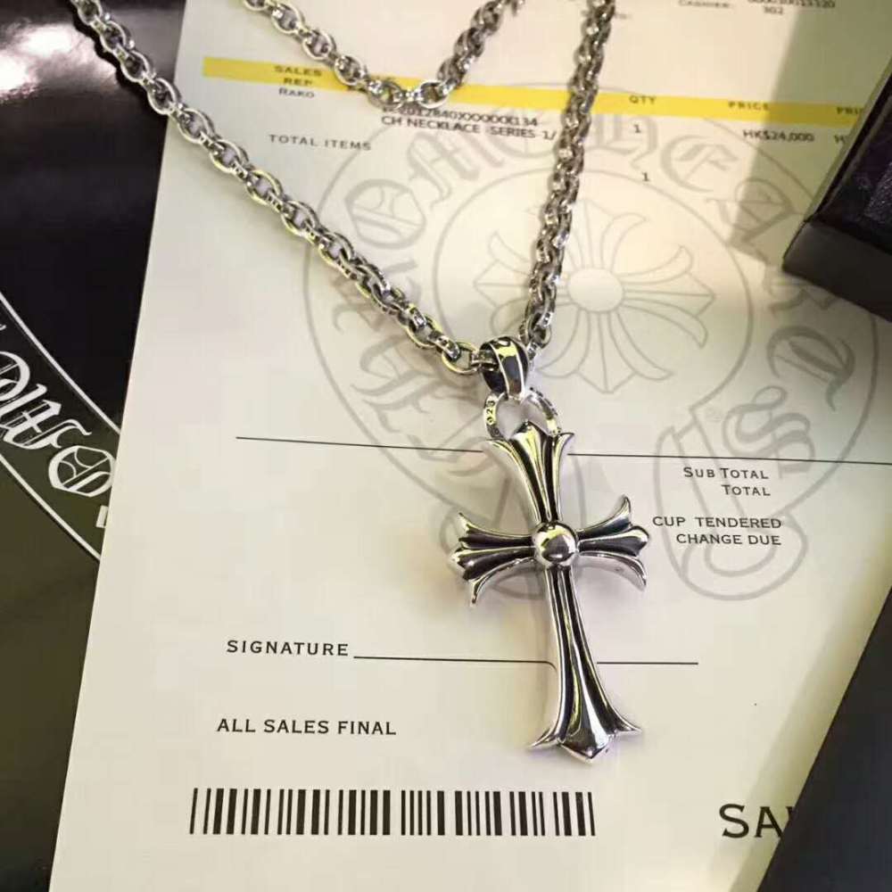 クロムハーツ ネックレス Chrome Hearts CHクロス ネックレス シルバー 