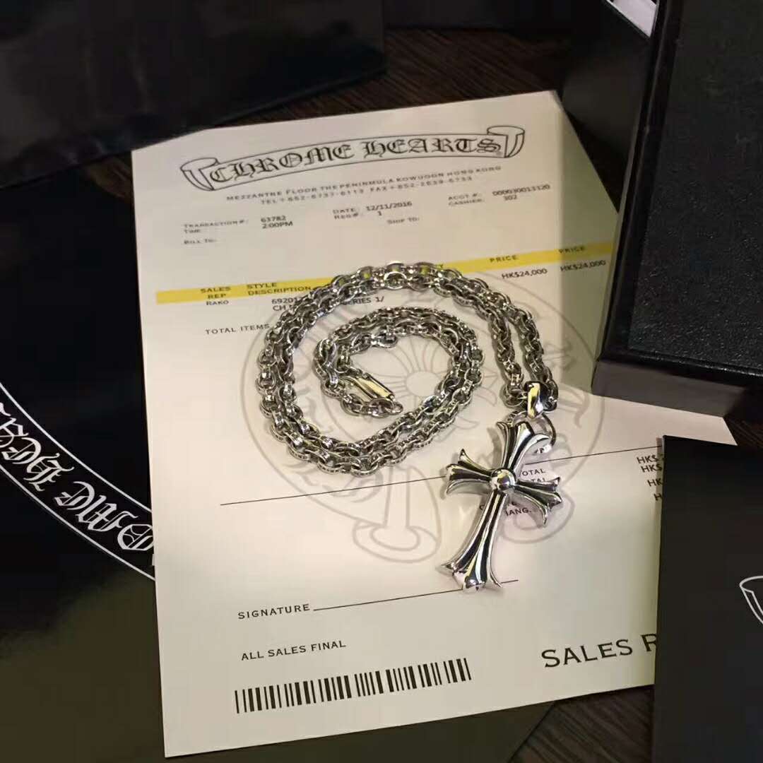 Chrome Hearts クロスネックレス シルバー クロムハーツ ネックレス Chrome Hearts クロス ネックレス