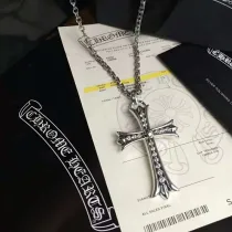クロムハーツ ネックレス Chrome Hearts ラージ CHクロス ネックレス 925シルバー