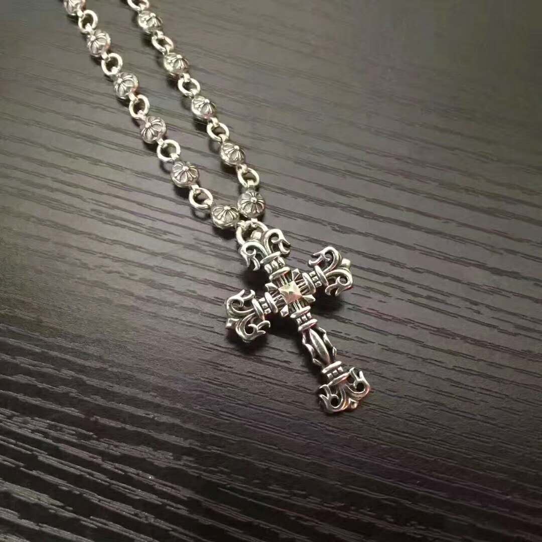 クロムハーツ ネックレス Chrome Hearts クロス ネックレス シルバー