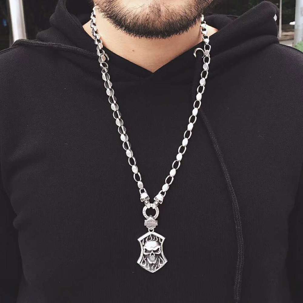 クロムハーツ ネックレス Chrome Hearts ドクロ ネックレス シルバー 