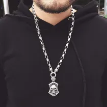 クロムハーツ ネックレス Chrome Hearts ドクロ ネックレス シルバー925