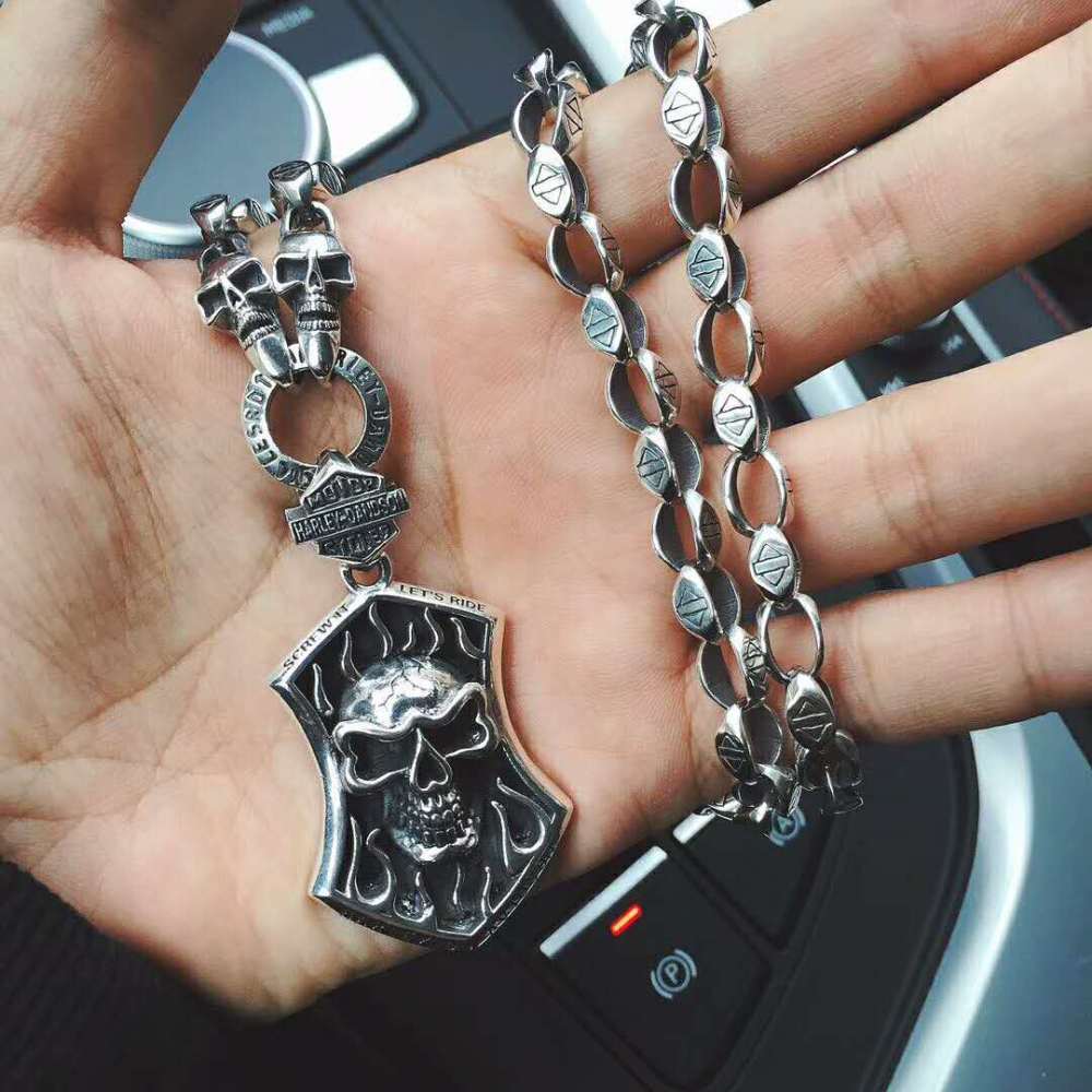 クロムハーツ ネックレス Chrome Hearts ドクロ ネックレス シルバー 