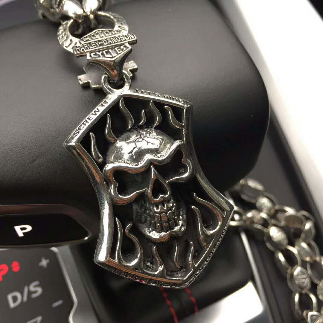 クロムハーツ ネックレス Chrome Hearts ドクロ ネックレス シルバー