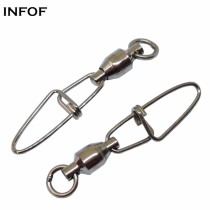 Fishing Ball Bearing Swivel with Insurance Snap ,Rated from 19 LB to 330 LB