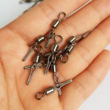 Stainless steel  Fishing Rolling Swivels With Side Line Clip ，rated from  29 LB TO 88 LB