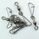 100 pieces/bag Stainless steel Fishing Crane swivel with hooked snap ,rated from 15 LB to 145 LB