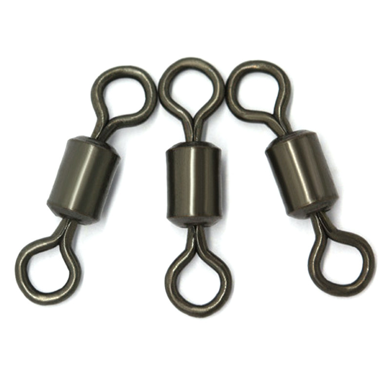 Wholesale Matte Black Carp fishing Rolling swivels