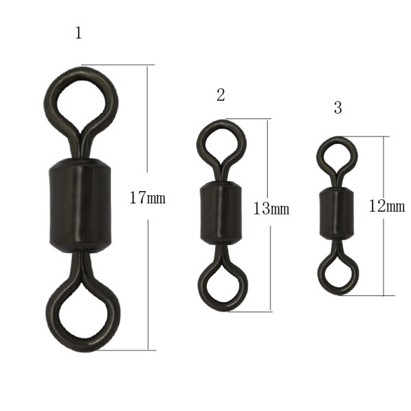 Wholesale Matte Black Carp fishing Rolling swivels