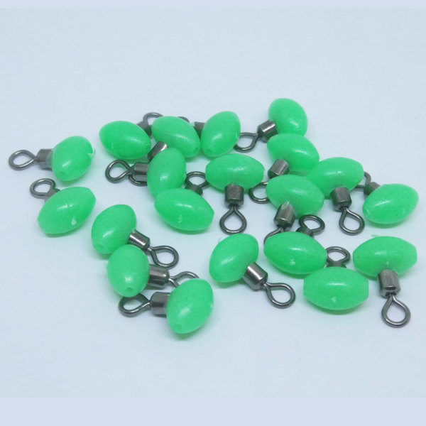 wholesale 3 way fishing swivel with luminous bead sea fishing swivel