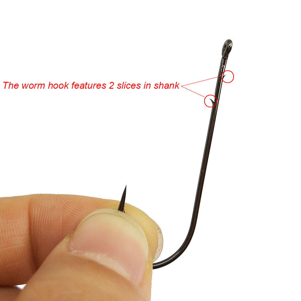 Baithholder Hook Fishing Hook Straight Shank Round Bend Hook 2/0 Carp