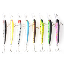 10 pieces/bag Minnow Fishing Lures  Artificial jig bait Hard carp Fishing Bait bass fishing tackle, 6.8g/0.240z 10cm /3.92
