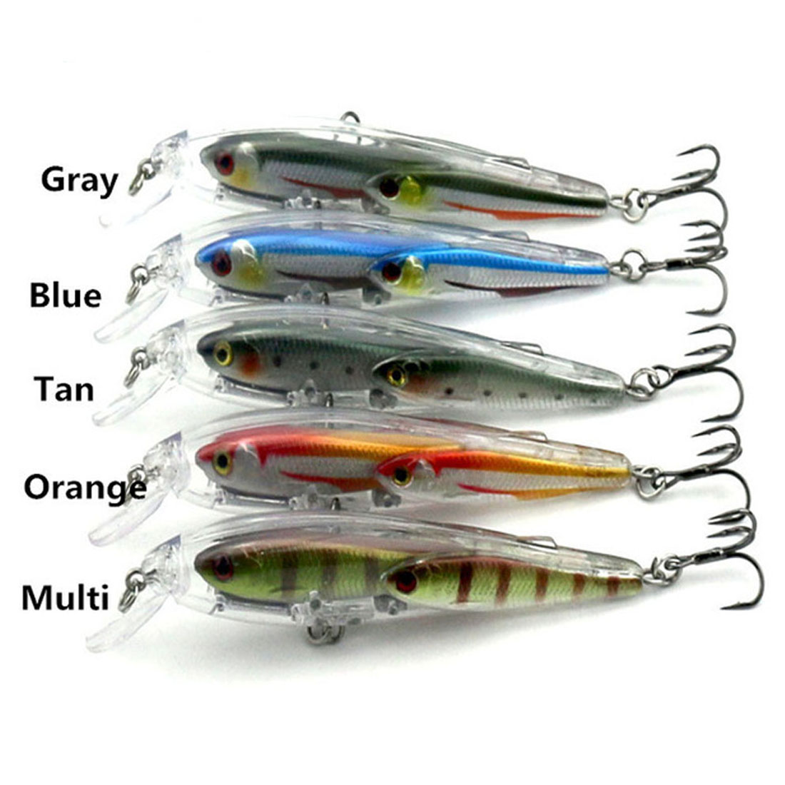 Wholesale Fishing Minnow baits with 6 treble hooks bionic fish group Carp Fishing Lures Bass