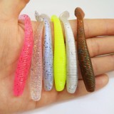 50 pieces/bag Mermaid Soft Bait 7cm UL Fishing Worm Swimbaits Soft Lure Carp Fishing Bait Fishing Lure Mixed Colors