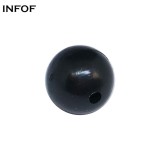 Soft Plastic Fishing Stop Round 3mm-12mm Black Soft Rubber Fishing Beads Rig Carp Fishing Accessories