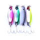 6.5g/0.23oz Metal Spoon Lures Winter Ice Fishing Spinner Baits Saltwater Lures Tackle Casting Spoons for Fishing