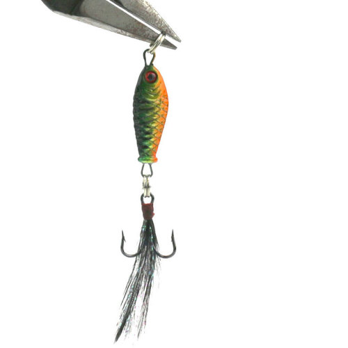 Mini Fish Lead Sinker with Treble Hooks Jig Head Hooks Metal Trout