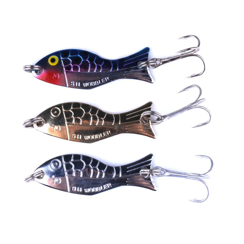 Metal fishing spoon baits 5 cm/7 g bass fishing lures saltwater lures