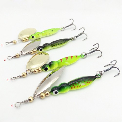 Luminous Spinnerbaits 15g/0.52oz Imitation Insects Spinner Bait Spoon Metal  Fishing Lure Spin Night Fishing