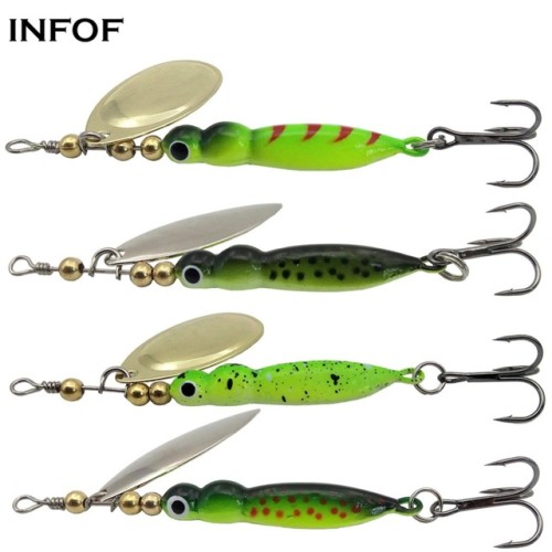 Luminous Spinnerbaits 15g/0.52oz Imitation Insects Spinner Bait Spoon Metal  Fishing Lure Spin Night Fishing