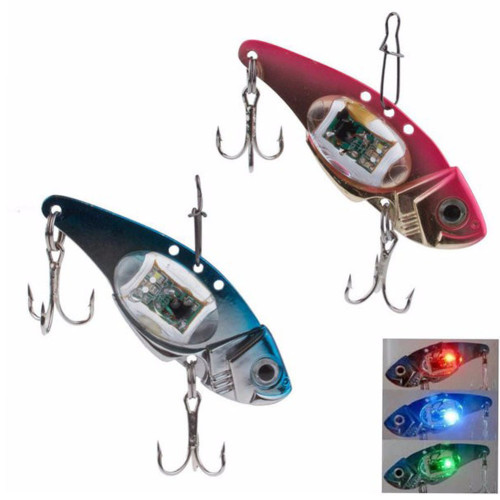 LED Light Fishing Lure Treble Hook Electronic Fishing Lamp Bait