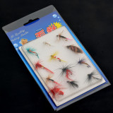 12 Pieces /set   Nymph Fly Trout Fly Fishing Baits Fly Fishing Lure Set Insect Style Artificial Bait With Feather Single Hook