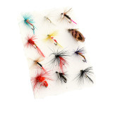 12 Pieces /set   Nymph Fly Trout Fly Fishing Baits Fly Fishing Lure Set Insect Style Artificial Bait With Feather Single Hook