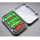 20 Pcs /set fly fishing lure set fishing lure isca artificial Insect bait different models Bionic fly fishing hooks with box