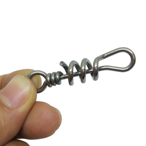 INFOF 200-pieces Snap Fishing Swivels Hooks Fishing Connector Lock