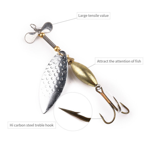 High Quality Metal Spoons Fishing Lure Spinner Bait 7cm 16g Jigs