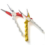 Aluminum Fishing Pliers Braid Cutters Split Ring Pliers Hook Remover Fish Holder with Sheath and Lanyard