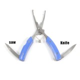 Fishing Pliers Braided Cutters Fishing Hook Removers with Retractable Coil Lanyard