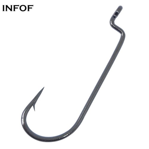 Maceral Fishhigh Carbon Steel Fishing Hooks 50pcs - Baitholder Barbed Worm  Hooks 10-5/0