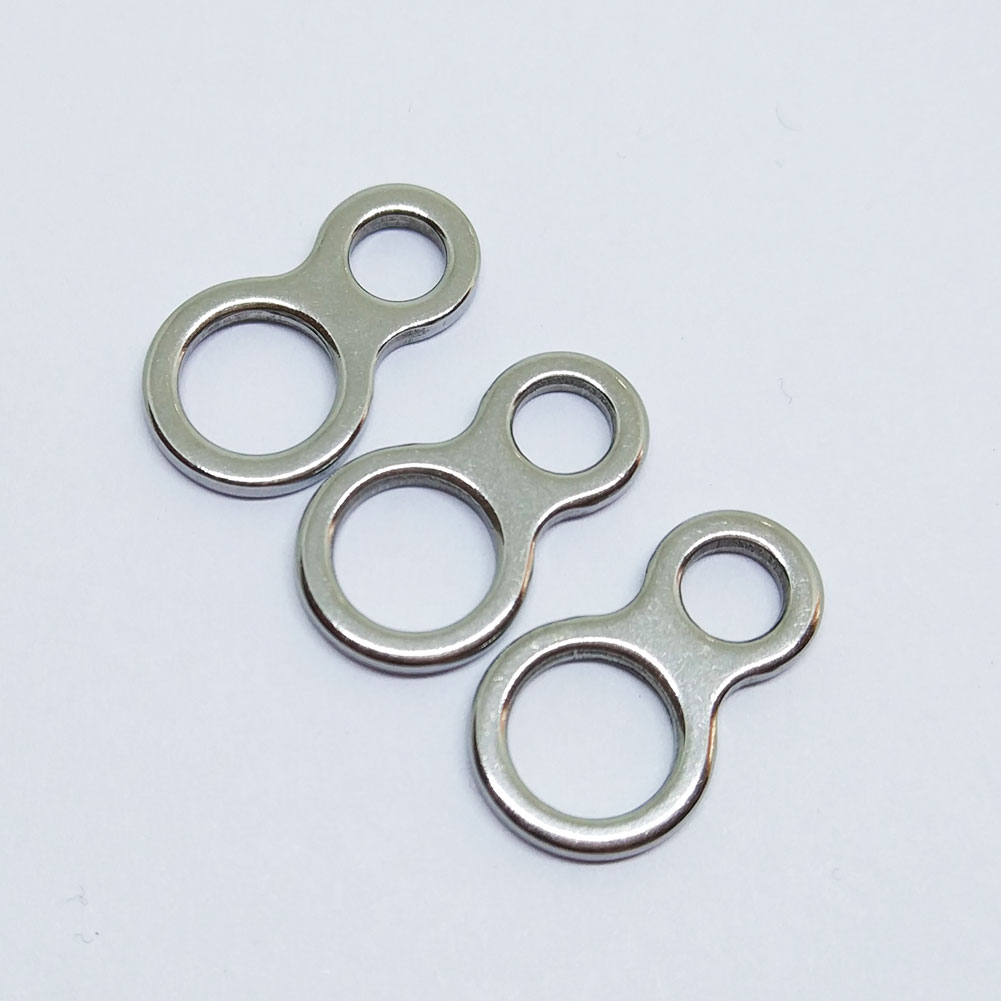 PESCA(TM) Brass & Stainless Steel Box Swivel Solid Ring Fishing Accessories  #8/0 10Pcs