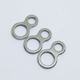 Double Solid Rings Swivel Stainless Steel 8 Shape Loops Fishing Connector for Trolling Jigs Hook Saltwater Fishing