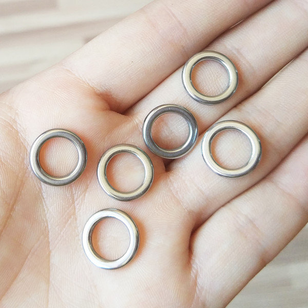 Solid Rings Fishing Swivels for Assist Hooks Jig Lure Round Rig Ring