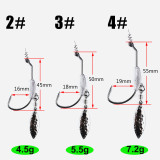 Jig Hook Swim Blade Jighead 4.5g 5.5g 7.2g Lead Jig Head Hooks Weighted Swimbait Carp Fishing Hooks