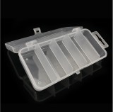 10 pcs Multi-fonction Fishing Tackle Box For Lure Baits Transparent Plastic Case 5-Compartment