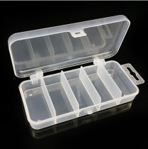 10 pcs Multi-fonction Fishing Tackle Box For Lure Baits Transparent Plastic Case 5-Compartment
