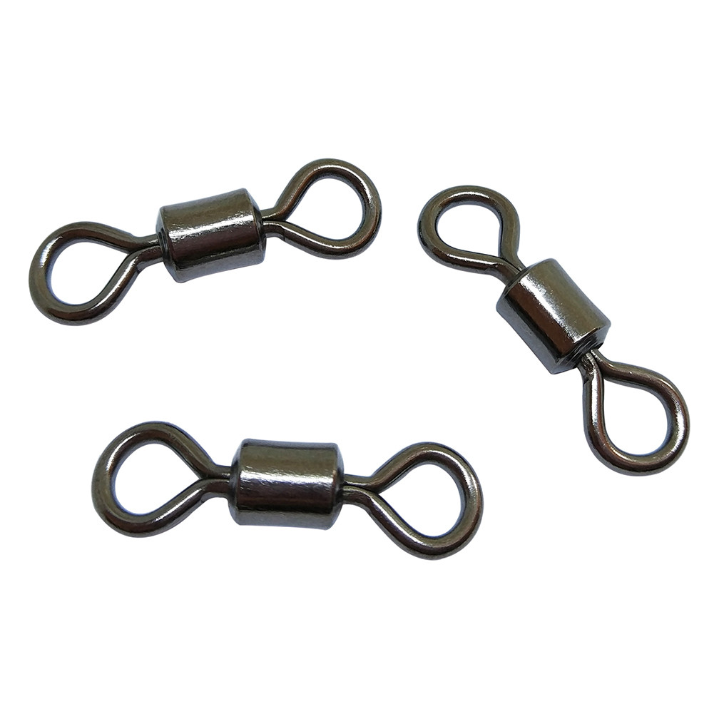 500pieces Fishing Swivels Kit Rolling Swivel Stainless Steel 2/4/68/10 Fishing Connector