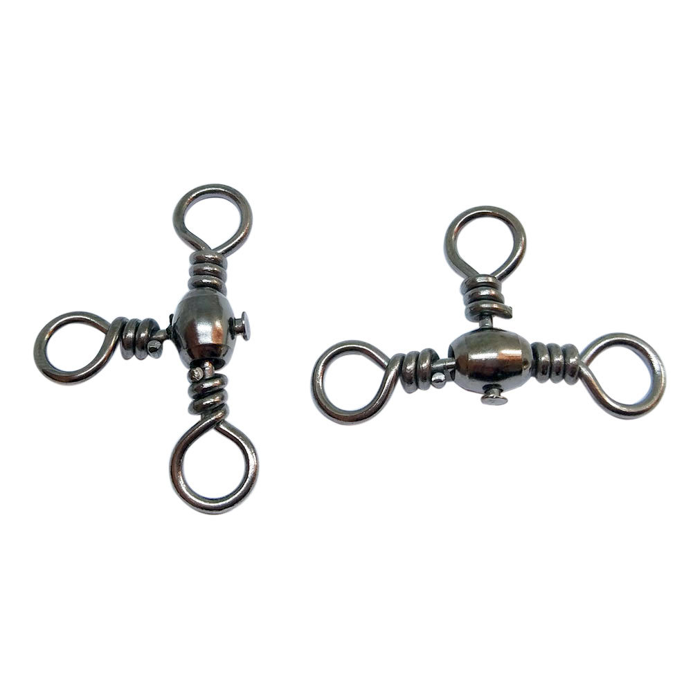 3 Way Fishing Swivels Saltwater Bass Fishing Barrel Cross Line Swivels