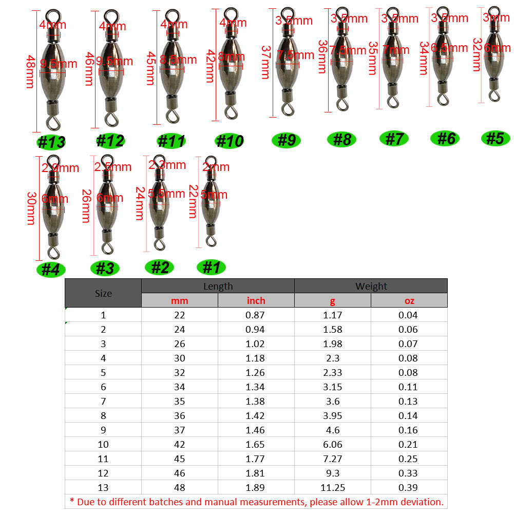 Fishing Swivels with Brass Sinker Fish Fishing Weight Bass Fishing Hook