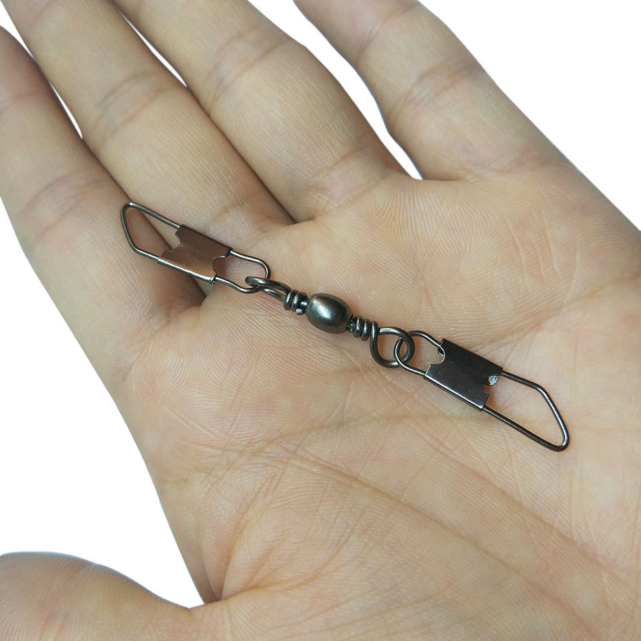 Fishing Barrel Swivel with Duoble Safety Snaps Freshwater Fly Fishing