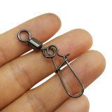 Stainless steel  fishing swivels Rolling swivel with duolock snap ,rated from 7 LB TO 146 LB