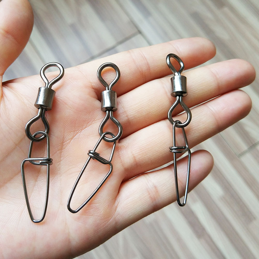 Fishing swivels Rolling swivel with insurance snap bass fishing tackle