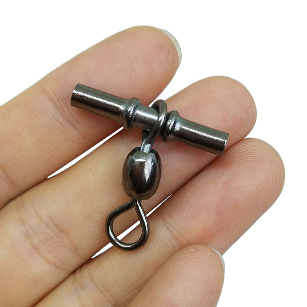 3 Way Fishing Swivels Cross line T Shape Crimp Swivels Snap Saltwater
