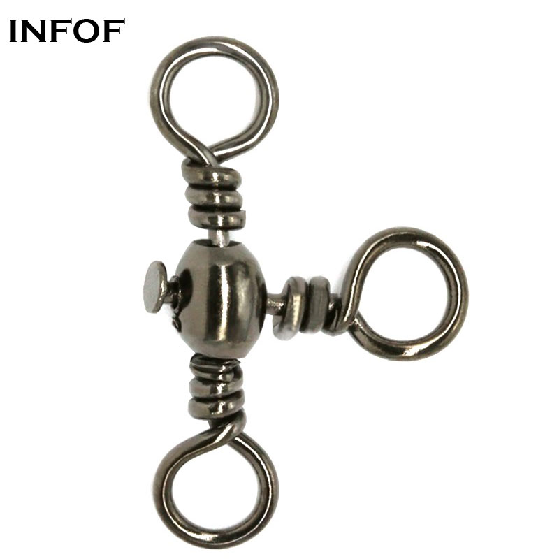 3 Way Fishing Rolling Crane Double Swivels Snap Saltwater Freshwater